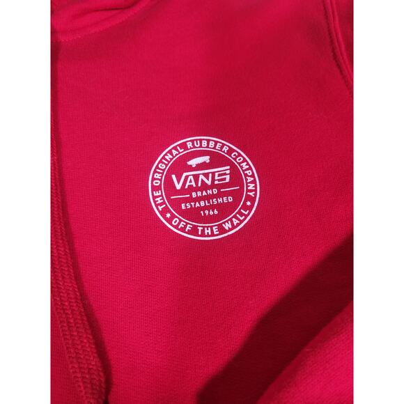 Vans "Established 66'" Pullover Hoodie Chili Pepper Red Adult Size XS - Picture 4 of 9